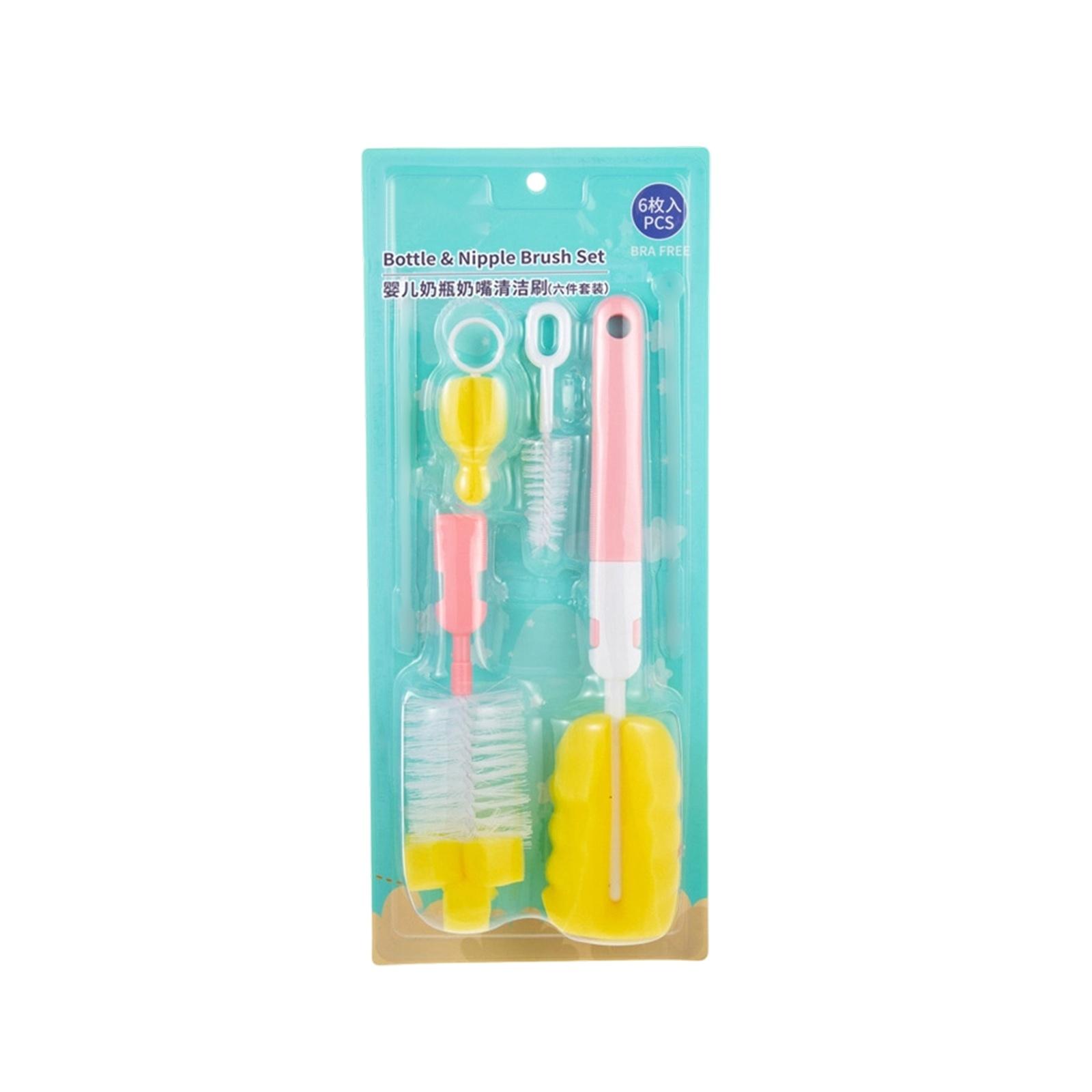 Baby Bottle Cleaning Brush 6-Piece Set Detachable Sponge Bottle Brush, Nylon Milk Bottle Brush, 2PCS Nipple Brush, 2PCS Straw Brush One Size рожевий
Baby Bottle Cleaning Brush 6-Piece Set Detachable Sponge Bottle Brush, Nylon Milk Bottle Brush, 2PCS Nipple Brush, 2PCS Straw Brush One Size рожевий