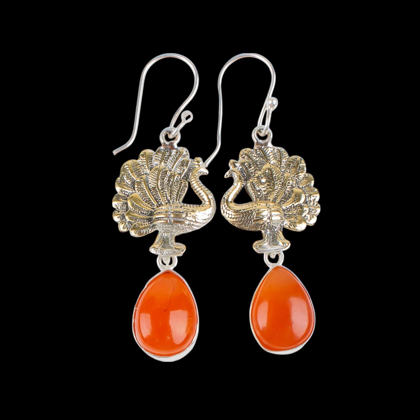 Natural Carnelian Gemstone 925 Sterling Silver Jewelry Handcrafted Earrings2.20 EE-44-26
Natural Carnelian Gemstone 925 Sterling Silver Jewelry Handcrafted Earrings2.20 EE-44-26