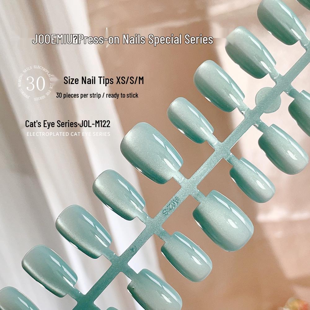 Lake Blue Cat Eye Nail Tips - 30 Pack, Reusable & Removable, Semi-finished Manicure Kit
Lake Blue Cat Eye Nail Tips - 30 Pack, Reusable & Removable, Semi-finished Manicure Kit