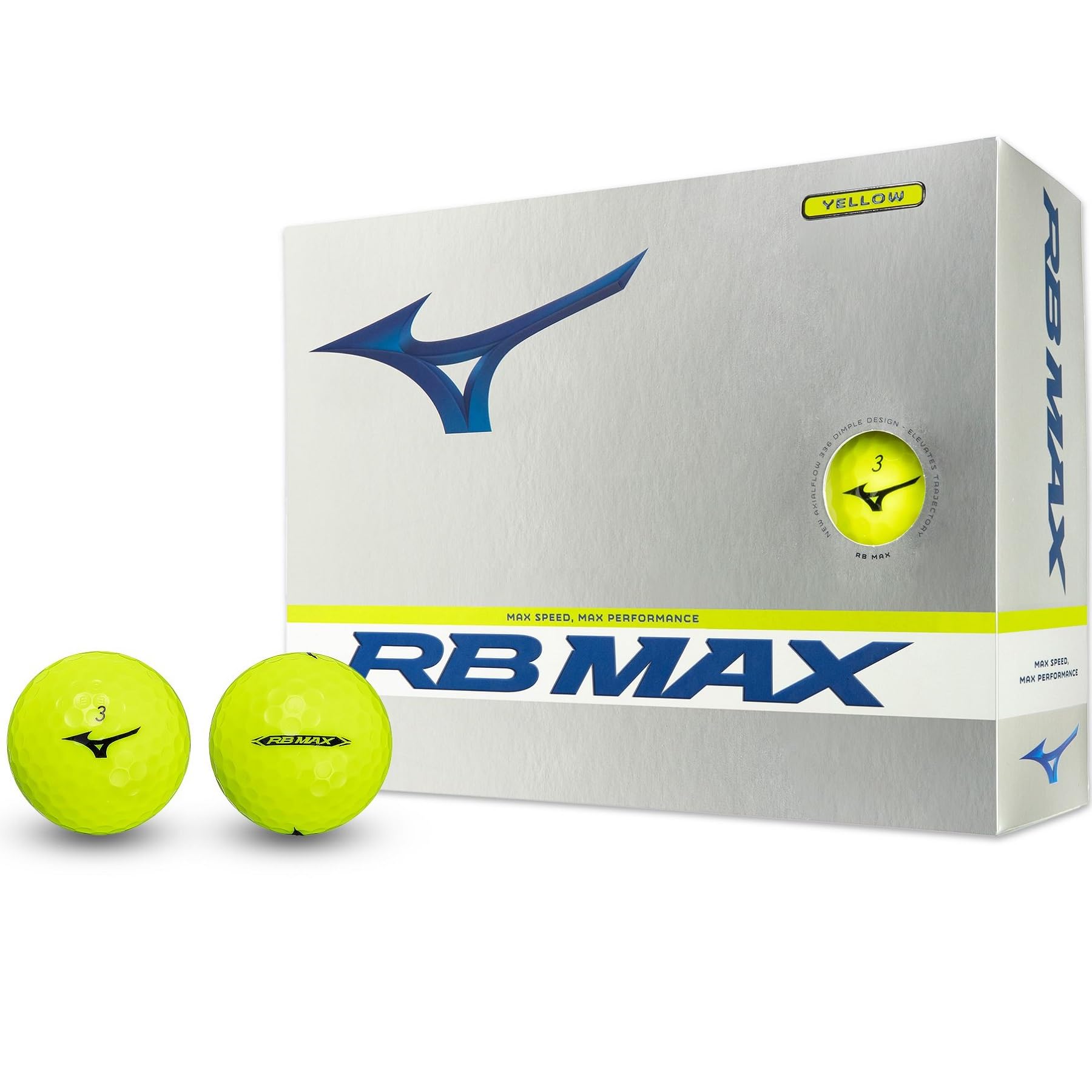 MIZUNO RB MAX Yellow Golf 1 Dozen Distance Suitable for All Head Axial Flow 5NJBT733 Balls, (12 Balls), Type, Speeds, Ultra-Soft Feel, 3-Piece
MIZUNO RB MAX Yellow Golf 1 Dozen Distance Suitable for All Head Axial Flow 5NJBT733 Balls, (12 Balls), Type, Speeds, Ultra-Soft Feel, 3-Piece