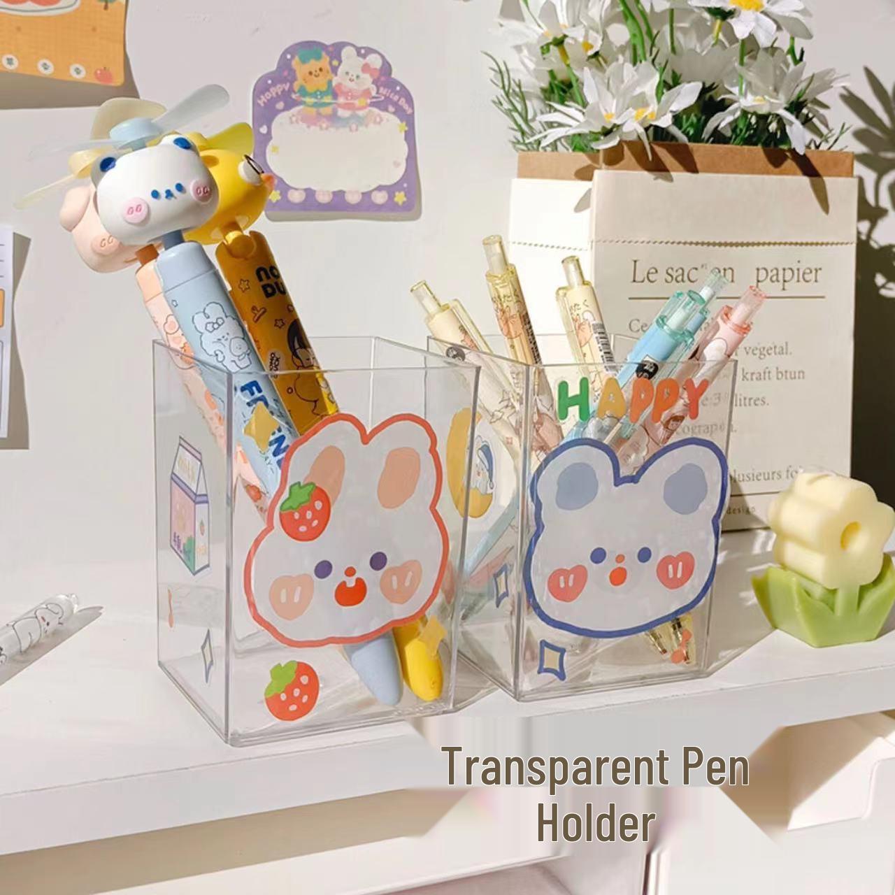 Прозрачный настольный органайзер для ручек большой вместимости для студентов
Прозрачный настольный органайзер для ручек большой вместимости для студентов