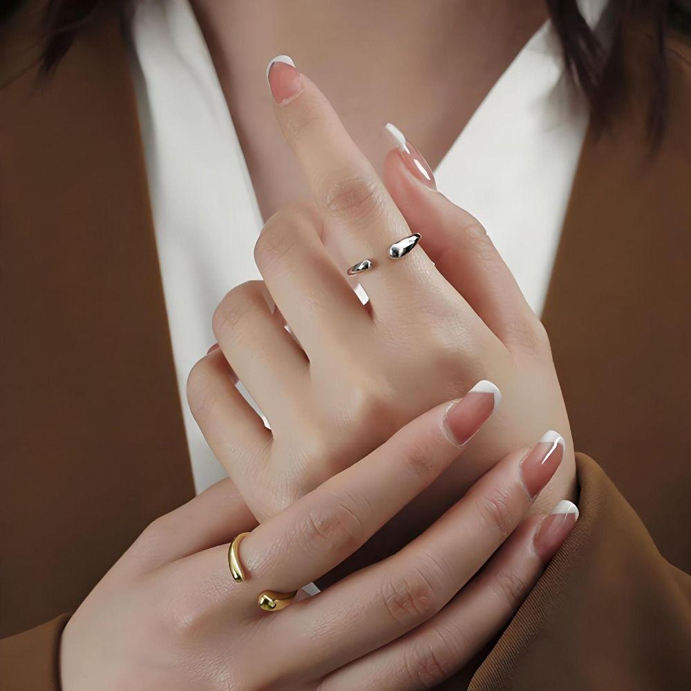 Elegant Stainless Steel Ring Solid Color Index Finger Rings Adjustable Metal Opening Ring Party Big Silver
Elegant Stainless Steel Ring Solid Color Index Finger Rings Adjustable Metal Opening Ring Party Big Silver