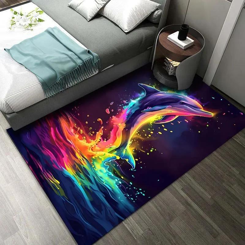 Dolphin Pattern Area Rug for Living Room Bedroom Bedside Non-Slip Floor Mat Ocean Theme Home Decor 80x120cm
Dolphin Pattern Area Rug for Living Room Bedroom Bedside Non-Slip Floor Mat Ocean Theme Home Decor 80x120cm