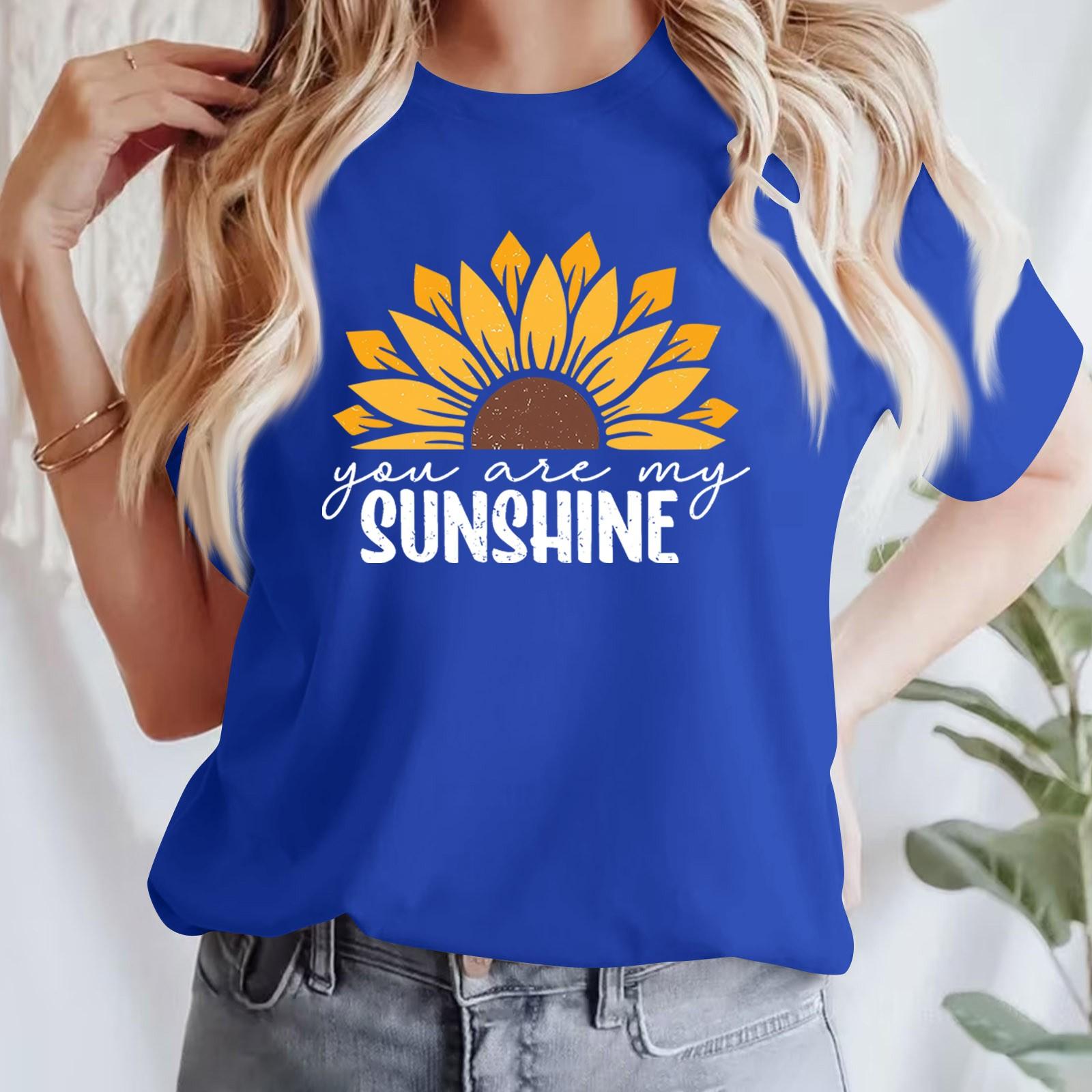 Жіноча повсякденна футболка з принтом і круглим вирізом, пуловер з короткими рукавами S синій
Жіноча повсякденна футболка з принтом і круглим вирізом, пуловер з короткими рукавами S синій