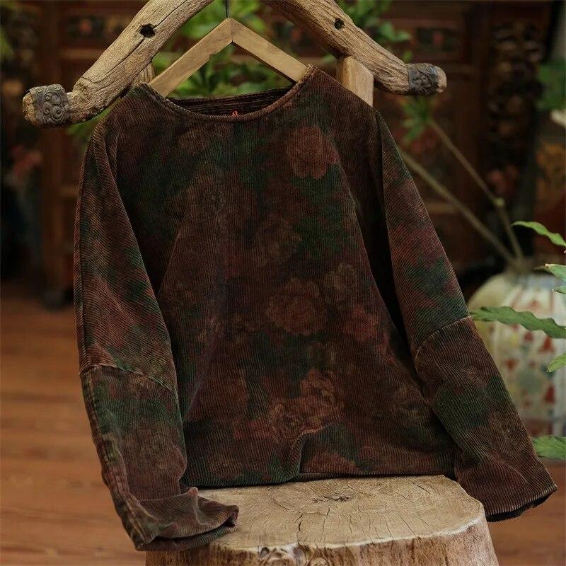 Johnature Женский винтажный принт цветочный вельветовый зимний свитер с круглым вырезом и длинными рукавами Женское пальто One Size темно-коричневого
Johnature Женский винтажный принт цветочный вельветовый зимний свитер с круглым вырезом и длинными рукавами Женское пальто One Size темно-коричневого