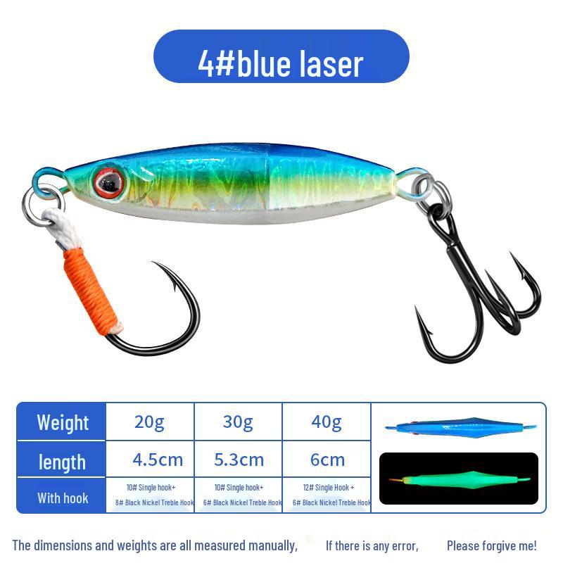 Night Glow Double Hook Spinner for Bass & Mandarin: Long Cast, Slow-Sink Iron Plate for Fresh & Saltwater Fishing 20g
Night Glow Double Hook Spinner for Bass & Mandarin: Long Cast, Slow-Sink Iron Plate for Fresh & Saltwater Fishing 20g
