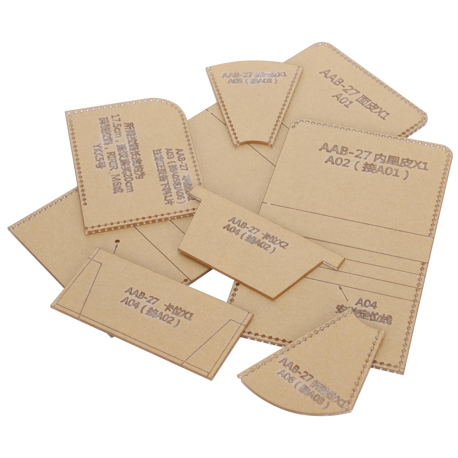 7 шт. акриловый шаблон короткий кошелек DIY ручная работа кожаный узор форма для сумочки инструменты для рукоделия
7 шт. акриловый шаблон короткий кошелек DIY ручная работа кожаный узор форма для сумочки инструменты для рукоделия