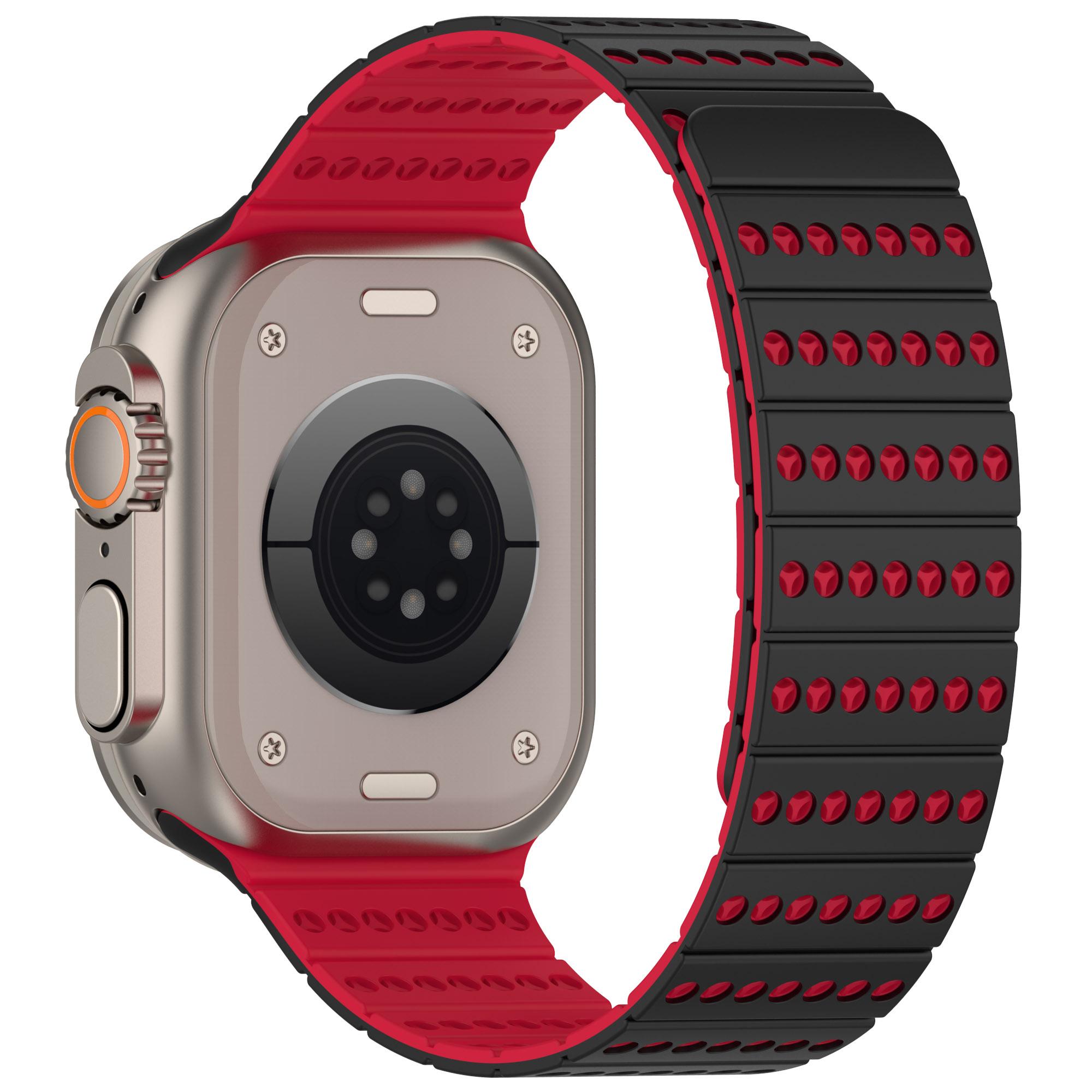 Silicone Strap for Apple Watch Series 10 Ultra 9 8 7 SE 6 5 4 3 2 1 46mm 49mm 45mm 44mm 42mm Magnetic Adjustable Watch Band Wine Red+Pink
Silicone Strap for Apple Watch Series 10 Ultra 9 8 7 SE 6 5 4 3 2 1 46mm 49mm 45mm 44mm 42mm Magnetic Adjustable Watch Band Wine Red+Pink