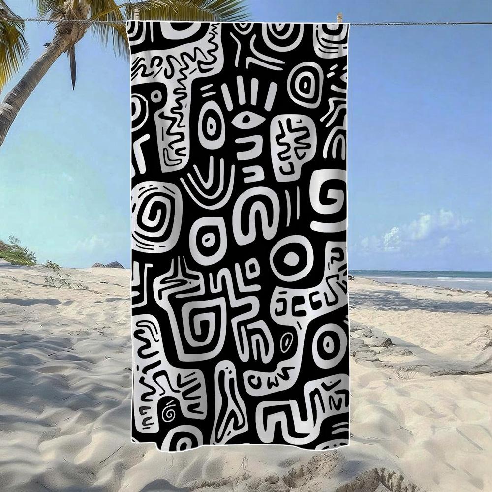 Paisley & Tribal Symbol & Abstract Floral Beach Towel, Soft Durable Quick-Drying, Ideal For Summer Beach, Swimming & Camping W30*H60(CM)
Paisley & Tribal Symbol & Abstract Floral Beach Towel, Soft Durable Quick-Drying, Ideal For Summer Beach, Swimming & Camping W30*H60(CM)