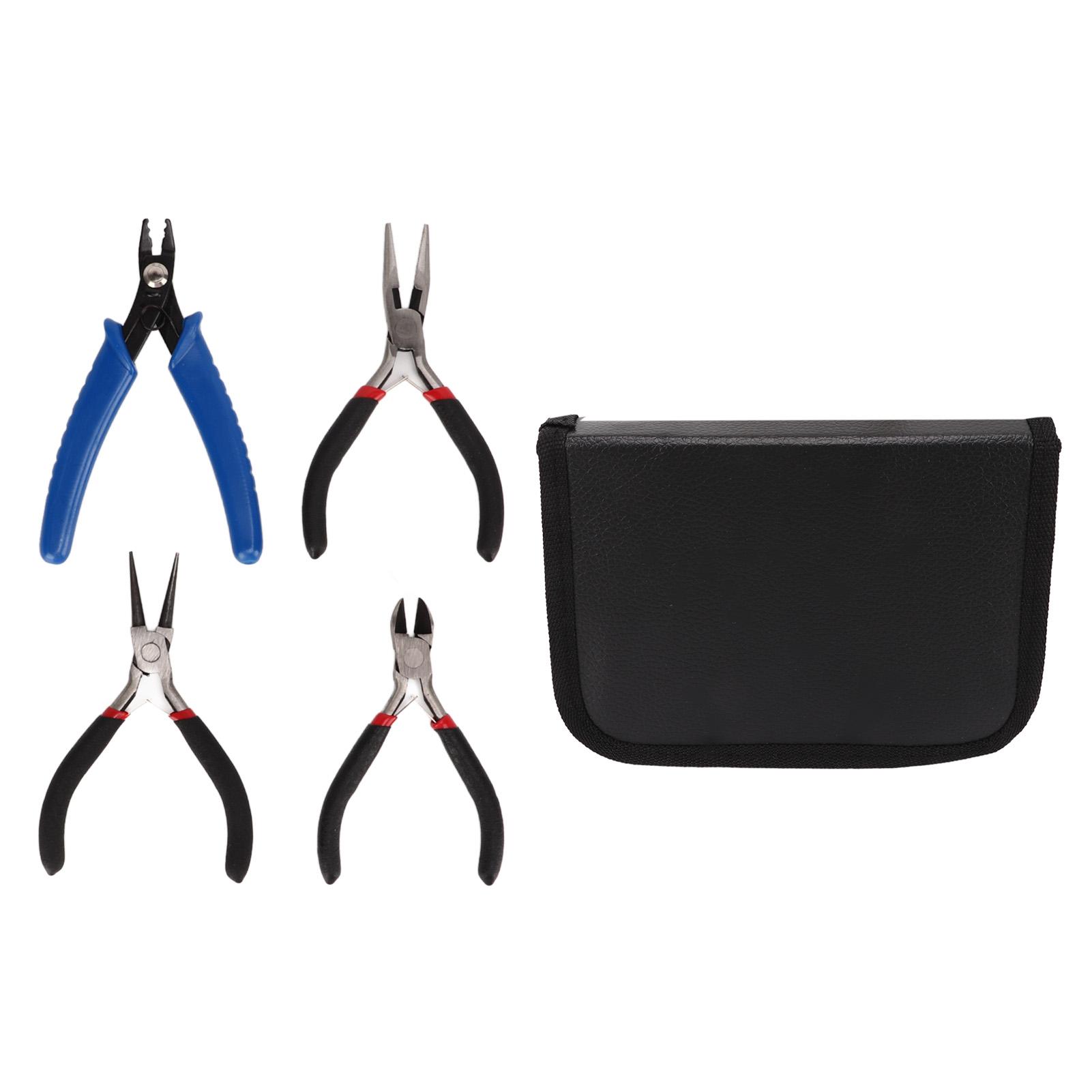 4 Pcs Pliers Set Round Nose Plier Needle Nose Plier Pliers Tool Set with Storage Bag for DIY Crafts
4 Pcs Pliers Set Round Nose Plier Needle Nose Plier Pliers Tool Set with Storage Bag for DIY Crafts