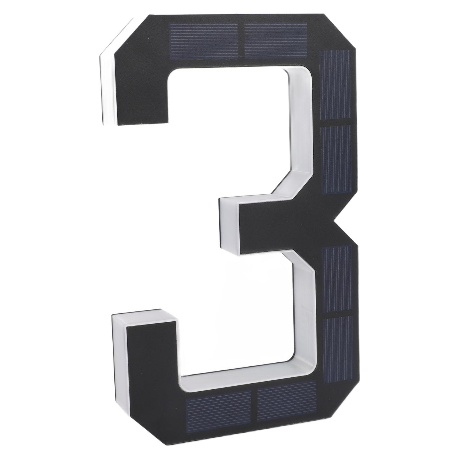 Solar Lighted House Number 3 Water Proof Auto Light Sensor LED Illuminated Address Number for Home Hotel Shop
Solar Lighted House Number 3 Water Proof Auto Light Sensor LED Illuminated Address Number for Home Hotel Shop