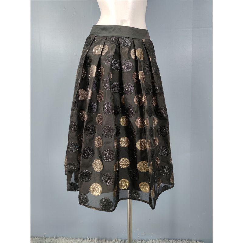 Export Single High-Texture Shiny Big Dots High Waist Bright French Style Retro Hepburn Style Umbrella Skirt Ruched Half-Length Skirt Black S(36)
Export Single High-Texture Shiny Big Dots High Waist Bright French Style Retro Hepburn Style Umbrella Skirt Ruched Half-Length Skirt Black S(36)