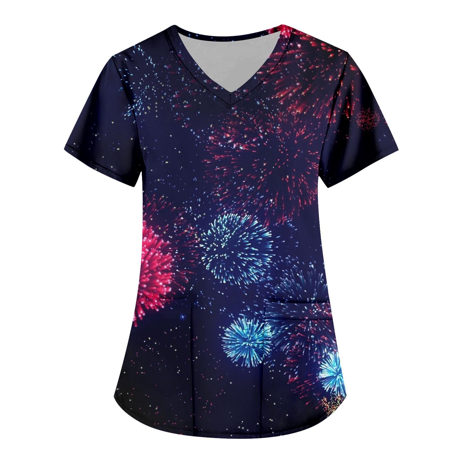 Жіноча мода на День Незалежності Робочі футболки з принтом і V-подібним вирізом з короткими рукавами та кишенями XL
Жіноча мода на День Незалежності Робочі футболки з принтом і V-подібним вирізом з короткими рукавами та кишенями XL