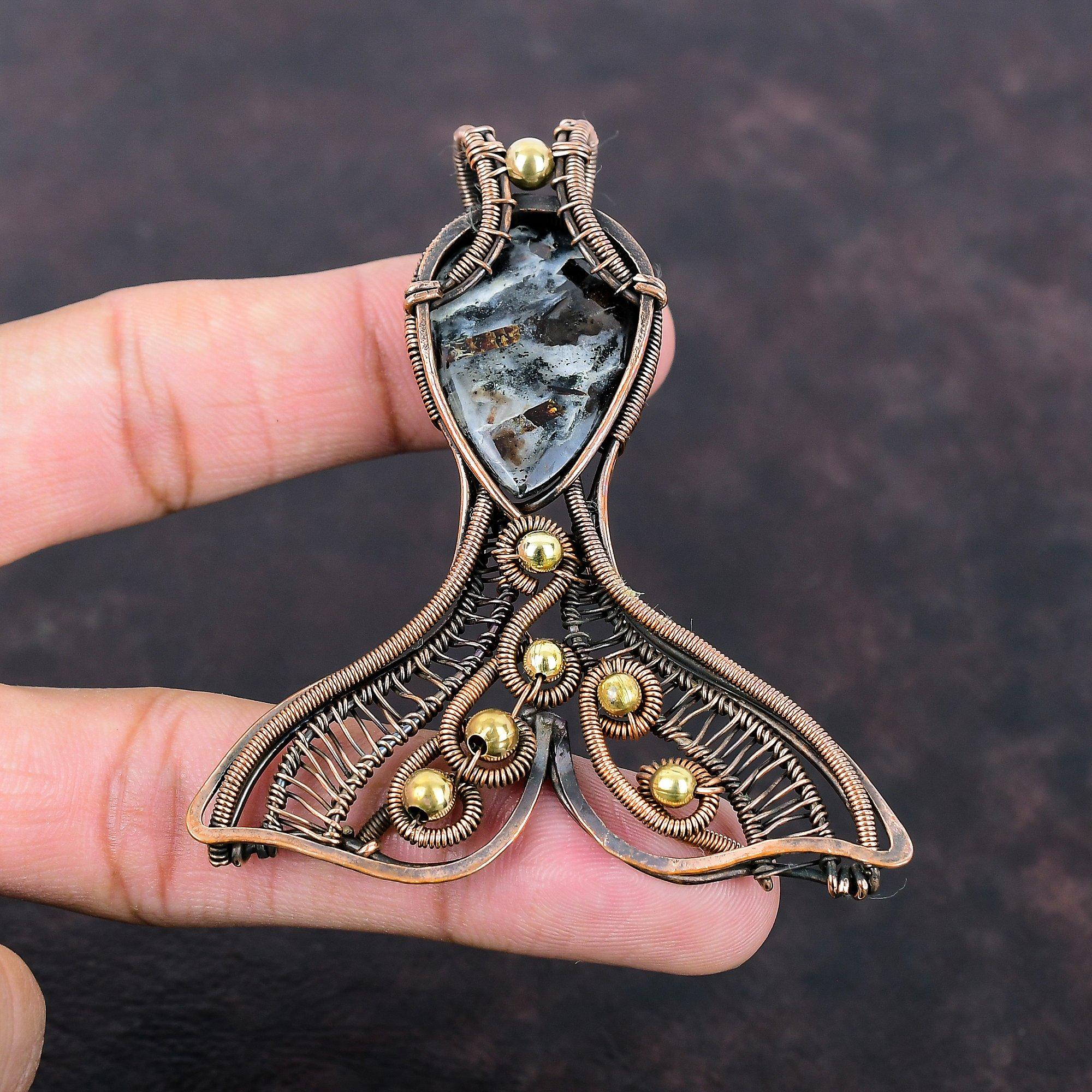 Astrophyllite Gemstone Pendant Copper Wire Wrapped Pendant Unique Fish Pendant Copper Jewelry Handmade Pendant Gift For Him Stylish Pendant
Astrophyllite Gemstone Pendant Copper Wire Wrapped Pendant Unique Fish Pendant Copper Jewelry Handmade Pendant Gift For Him Stylish Pendant
