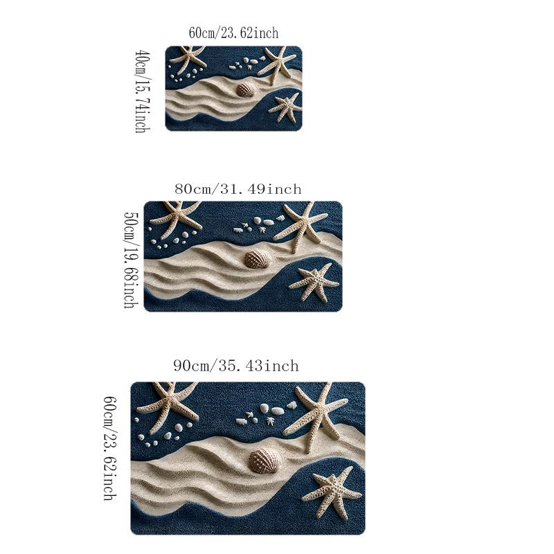 VIKAMA Starfish Carpet Beach Blue Ocean Carpet Doormat Soft Bathroom Rug 2D Rug For Bedroom Carpet For Live Room Home Decor 40X60CM (1.3X2FT
VIKAMA Starfish Carpet Beach Blue Ocean Carpet Doormat Soft Bathroom Rug 2D Rug For Bedroom Carpet For Live Room Home Decor 40X60CM (1.3X2FT