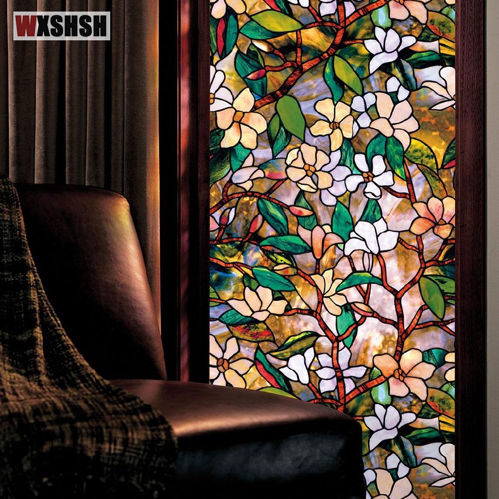 Window Privacy Film Magnolia Window Film stickers Non Adhesive Static Cling glass Stickers Sun UV Blocking Heat 30x100cm
Window Privacy Film Magnolia Window Film stickers Non Adhesive Static Cling glass Stickers Sun UV Blocking Heat 30x100cm
