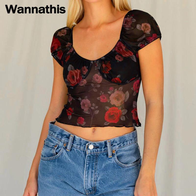 WannaThis Mesh CropTop Женщины Пышные рукава Рубашки Розовый принт O-Neck See-Through Сексуальное лето Черный Прозрачный Модный Летний Топ
WannaThis Mesh CropTop Женщины Пышные рукава Рубашки Розовый принт O-Neck See-Through Сексуальное лето Черный Прозрачный Модный Летний Топ