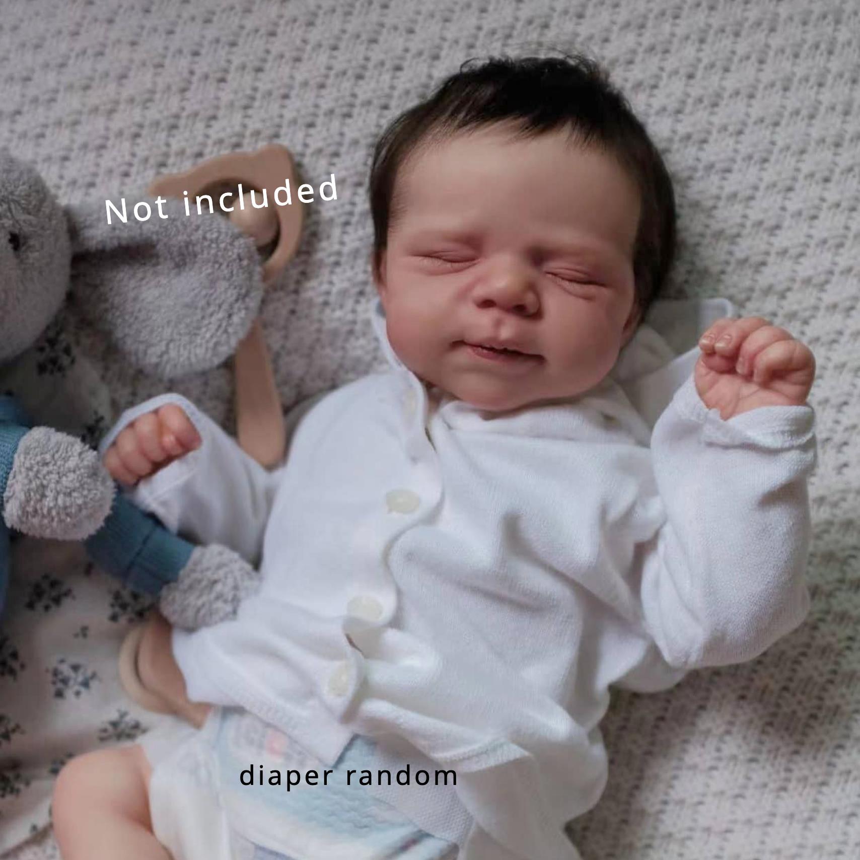 BZDOLL 48 CM 19inch 3D-paint Skin with Visible Veins Soft Touch Cloth Body Soft Vinyl Asleep Reborn Baby Doll Newborn Bebe Girl Toy for Girl cloth body doll
BZDOLL 48 CM 19inch 3D-paint Skin with Visible Veins Soft Touch Cloth Body Soft Vinyl Asleep Reborn Baby Doll Newborn Bebe Girl Toy for Girl cloth body doll