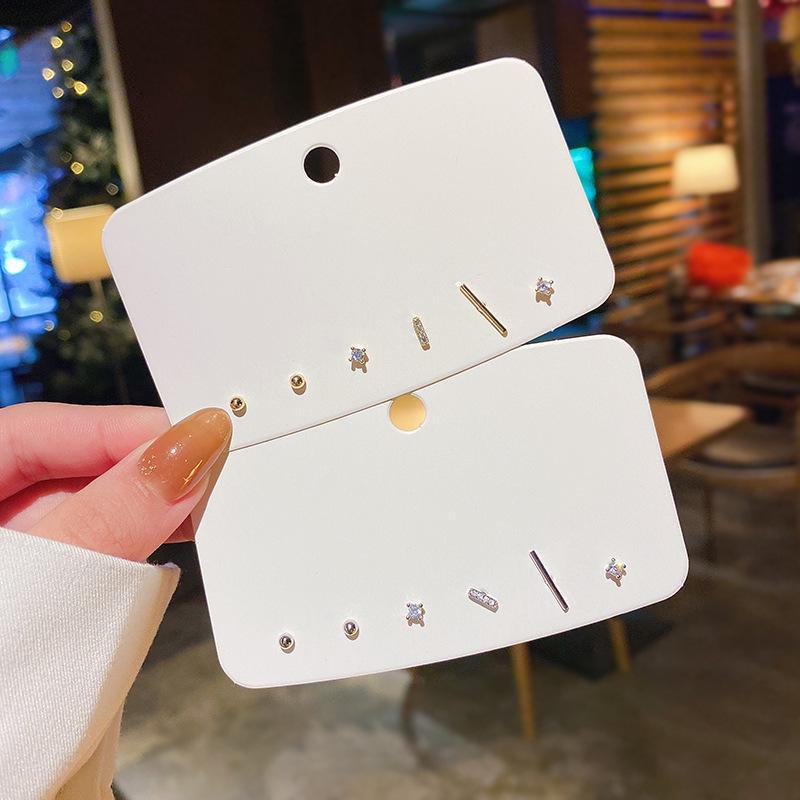 Korean S925 Silver Zircon Stud Earrings Set – Chic, Minimalist Design E2635 серебряный 
Korean S925 Silver Zircon Stud Earrings Set – Chic, Minimalist Design E2635 серебряный