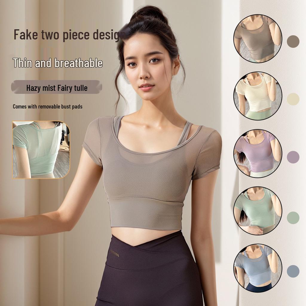 Padded Top Yoga & Pilates Summer Sports Short Sleeve Two-Piece Medium (100-110 lbs) світло-фіолетового кольору
Padded Top Yoga & Pilates Summer Sports Short Sleeve Two-Piece Medium (100-110 lbs) світло-фіолетового кольору