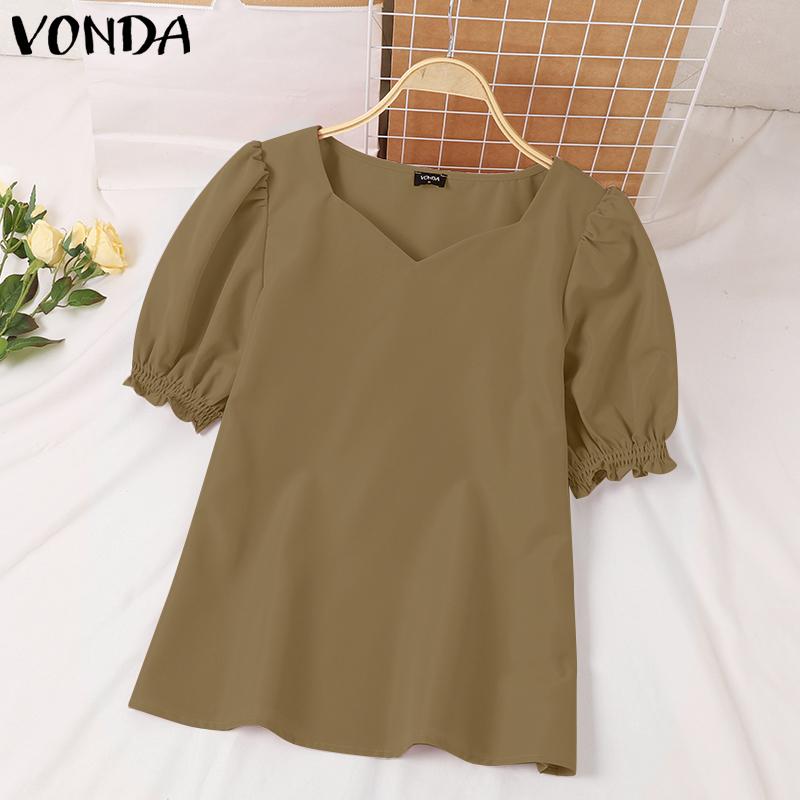 VONDA Летние женские квадратные V-образные вырезы с короткими рукавами, однотонные повседневные блузки 2XL чёрный
VONDA Летние женские квадратные V-образные вырезы с короткими рукавами, однотонные повседневные блузки 2XL чёрный
