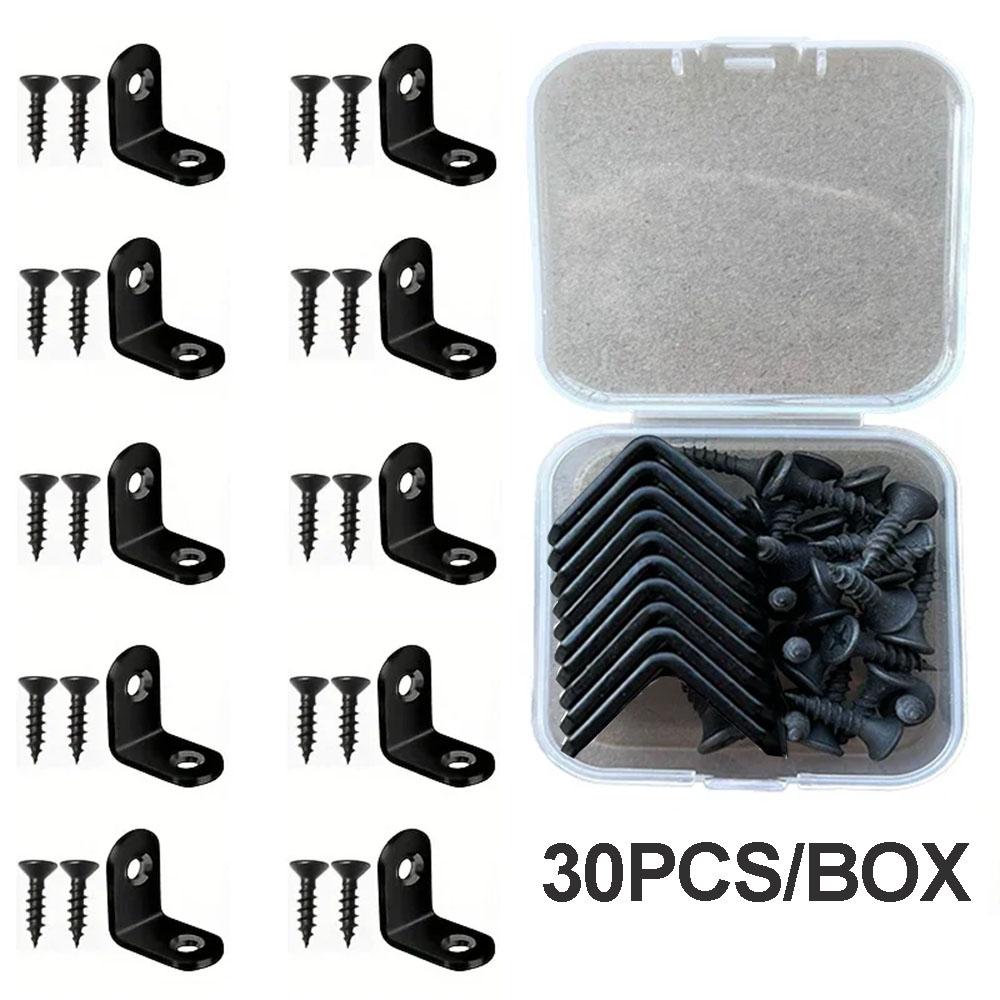 45pcs/Box Black 90 Degree Corner Brackets Support Accessories with Screws Heavy Duty Connection Angle Connector Wardrobe Fixed
45pcs/Box Black 90 Degree Corner Brackets Support Accessories with Screws Heavy Duty Connection Angle Connector Wardrobe Fixed