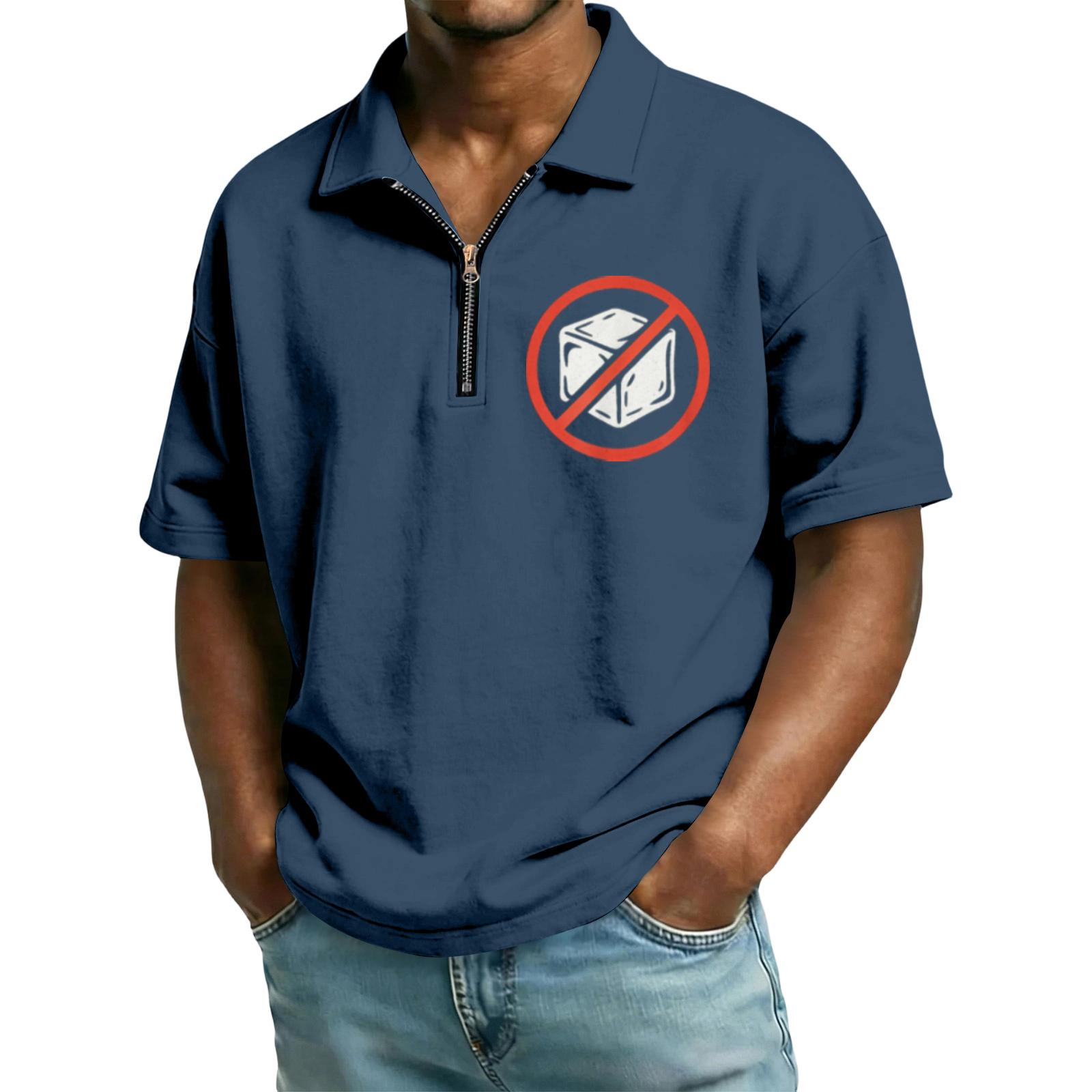 Men s casual loose flag letter print T-shirt - Men s collarless short-sleeved top L
Men s casual loose flag letter print T-shirt - Men s collarless short-sleeved top L