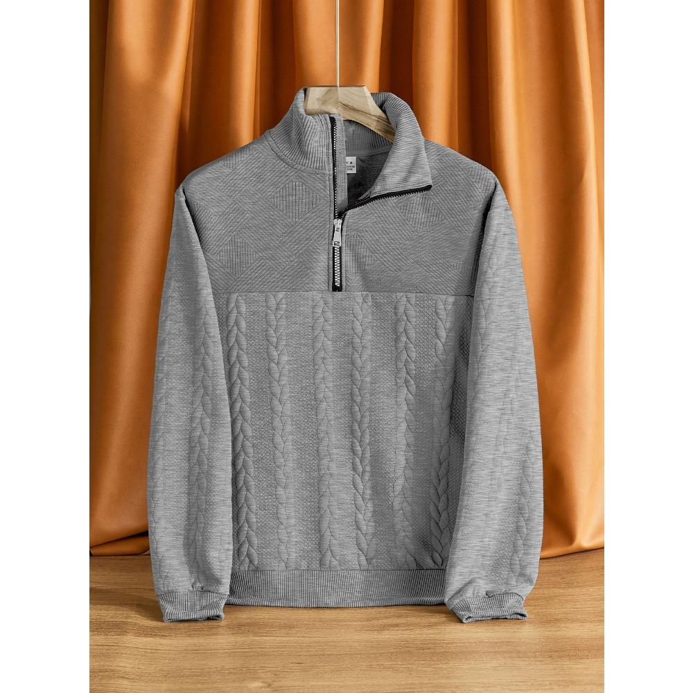 Men s Casual Stand-Up Collar Zip-Up Pullover Solid Colour Loose-Fit Knitted Patchwork Jacquard Autumn Long-Sleeved Sweatshirt XXXL сірий колір
Men s Casual Stand-Up Collar Zip-Up Pullover Solid Colour Loose-Fit Knitted Patchwork Jacquard Autumn Long-Sleeved Sweatshirt XXXL сірий колір