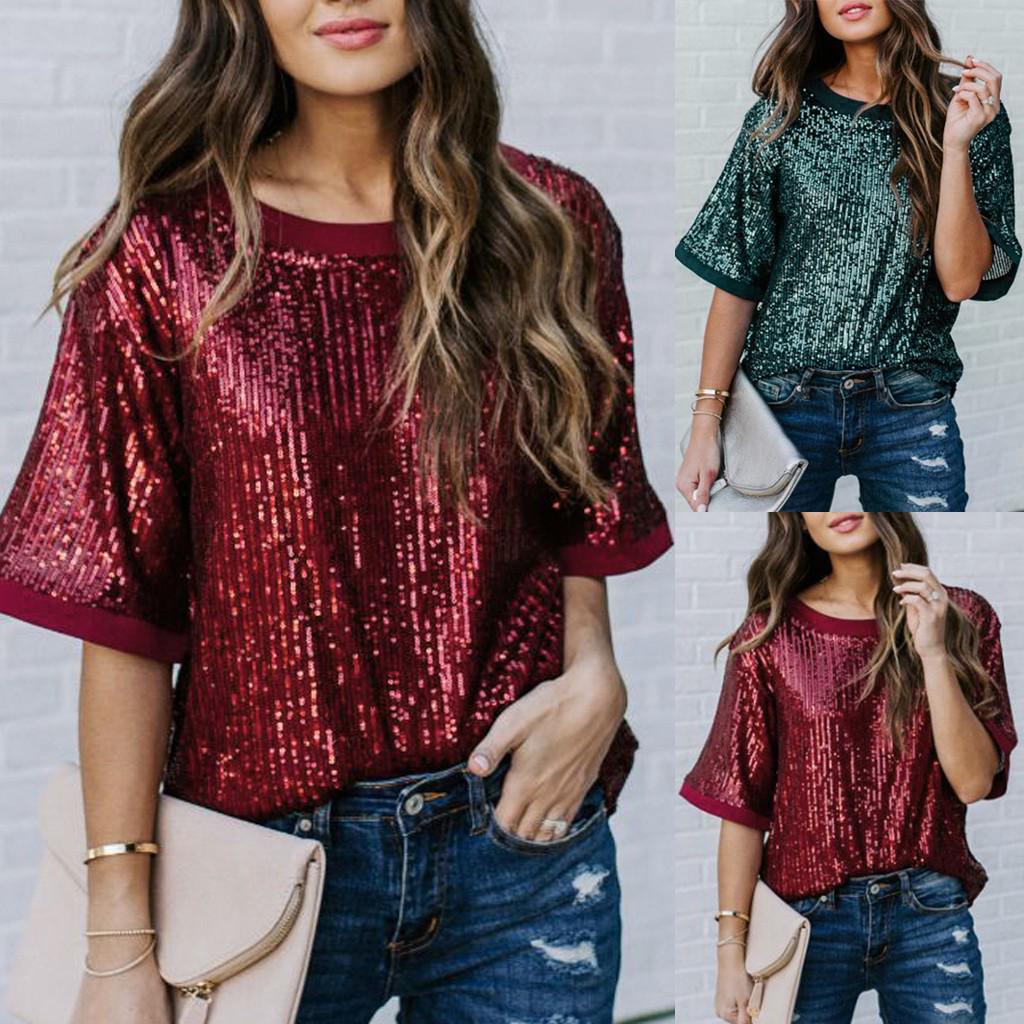 Ramidos Женские повседневные футболки с коротким рукавом Туника с пайетками для вечеринок Элегантные топы
Ramidos Женские повседневные футболки с коротким рукавом Туника с пайетками для вечеринок Элегантные топы