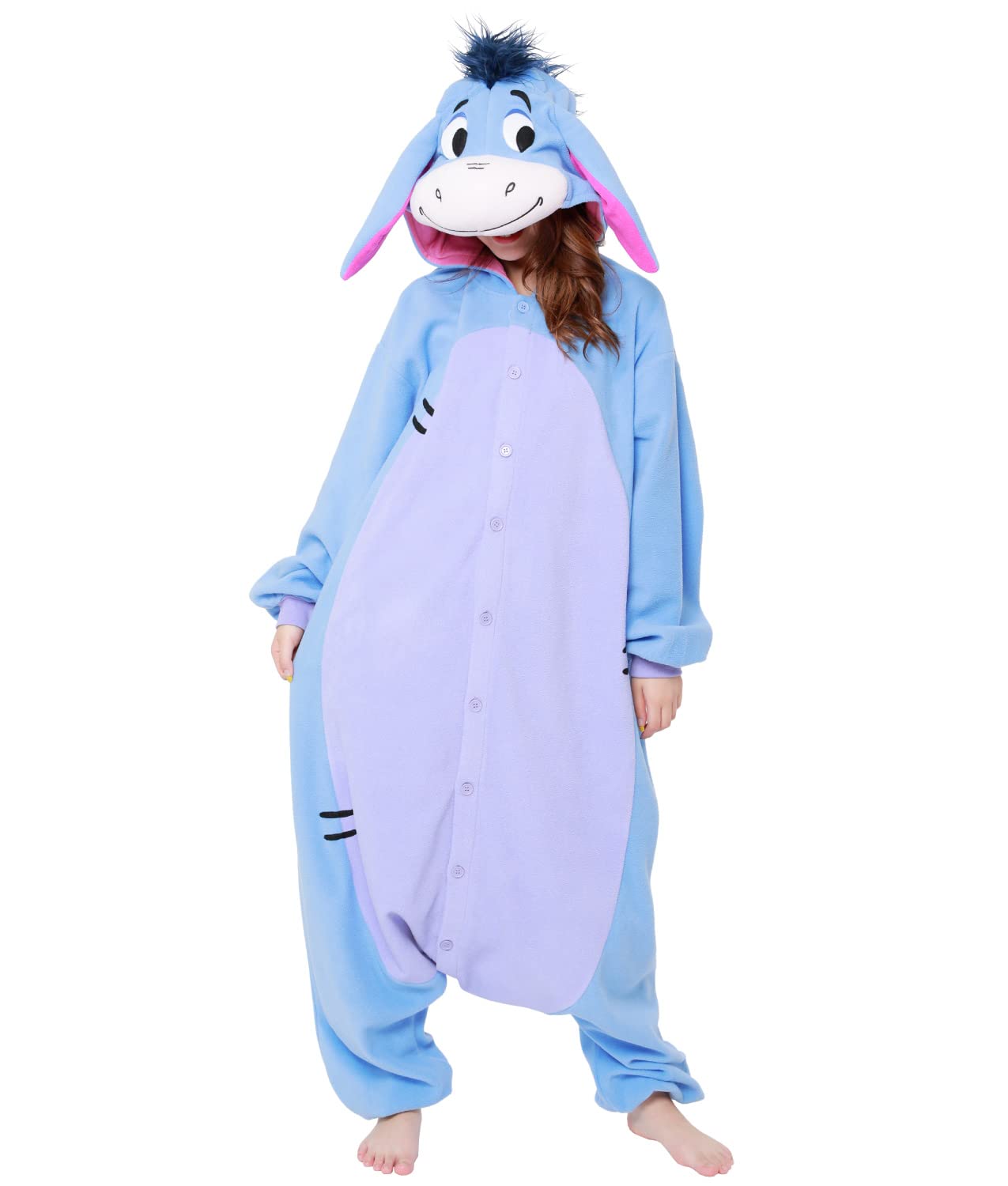 SAZAC Персонаж Флис Кигуруми Один Размер Подходит Большинству Disney Eeyore 
SAZAC Персонаж Флис Кигуруми Один Размер Подходит Большинству Disney Eeyore