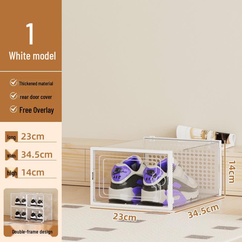 Прозорий штабельований ящик для зберігання взуття - Пластикова пилозахищена шафа для баскетбольного взуття 33x23x14 cm білий
Прозорий штабельований ящик для зберігання взуття - Пластикова пилозахищена шафа для баскетбольного взуття 33x23x14 cm білий