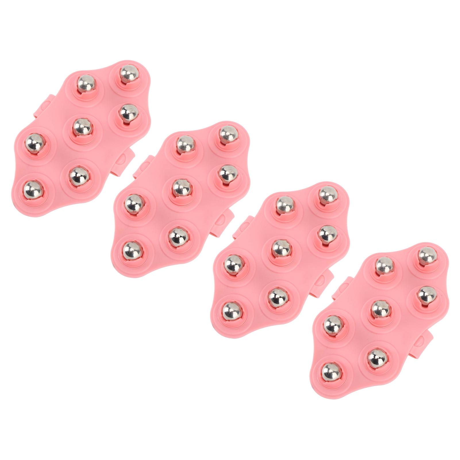 4 шт. Массажная перчатка в форме ладони, ручной массажер с 7 роликовыми шариками для массажа тела