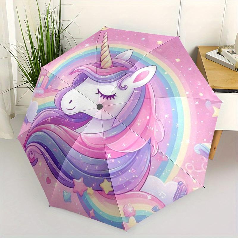 Unicorn Fantasy Automatic Folding Umbrella 8 Ribs, Durable Iron Frame, Bright Color Pattern Compact Travel Umbrella, Suitable for Outdoor,
Unicorn Fantasy Automatic Folding Umbrella 8 Ribs, Durable Iron Frame, Bright Color Pattern Compact Travel Umbrella, Suitable for Outdoor,