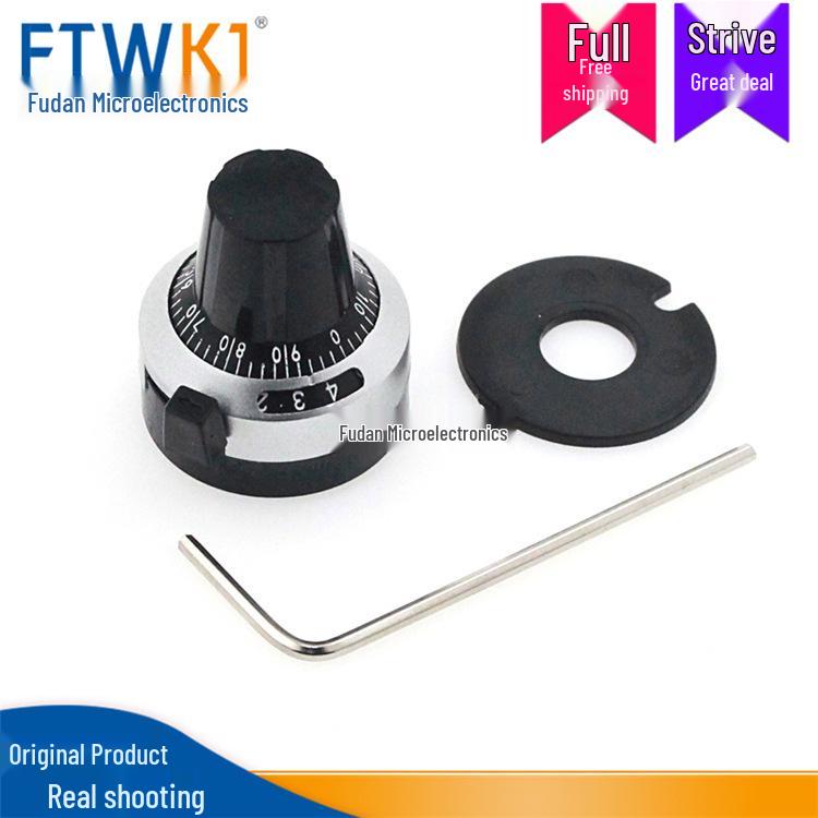 6.35mm Knob Scale Cap for Multi-Turn Potentiometer
6.35mm Knob Scale Cap for Multi-Turn Potentiometer