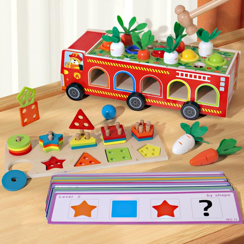 Children S Early Education Educational Multi-Functional Four-In-One Knocking Ball Pulling Radish Set Column Fire Truck Montessori Toy
Children S Early Education Educational Multi-Functional Four-In-One Knocking Ball Pulling Radish Set Column Fire Truck Montessori Toy