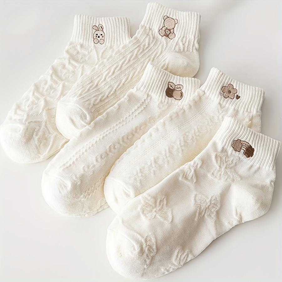 5 Pairs Women s Japanese Cute Bear Socks - All Seasons for Daily & Special Occasions, Soft Polyester Casual & Formal Wear
5 Pairs Women s Japanese Cute Bear Socks - All Seasons for Daily & Special Occasions, Soft Polyester Casual & Formal Wear