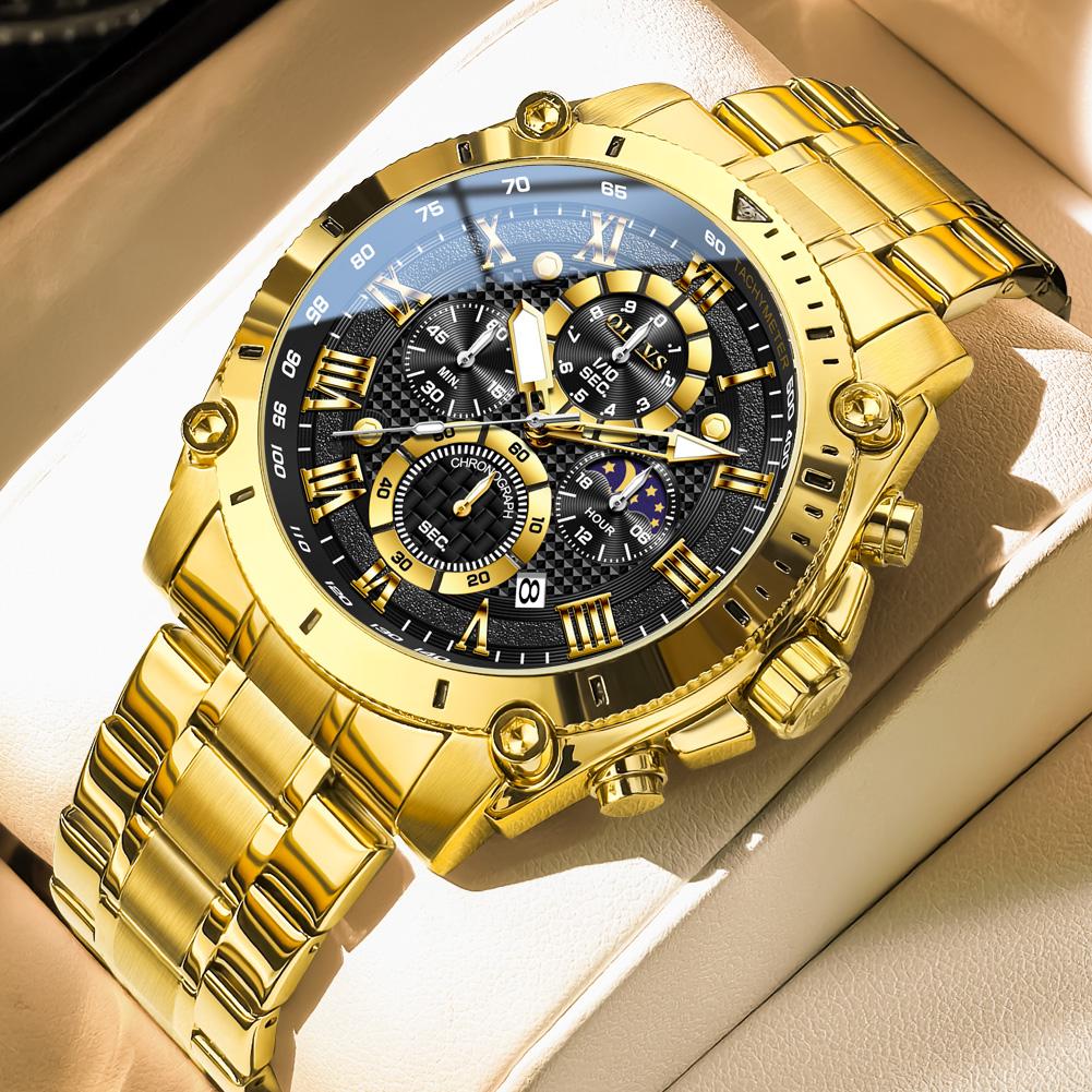 OLEVS 3689 Men s Watches Trend Fashion Fine Steel Original Quartz Watch for Man Waterproof Luminous Moon Phase Date Chronograph No
OLEVS 3689 Men s Watches Trend Fashion Fine Steel Original Quartz Watch for Man Waterproof Luminous Moon Phase Date Chronograph No