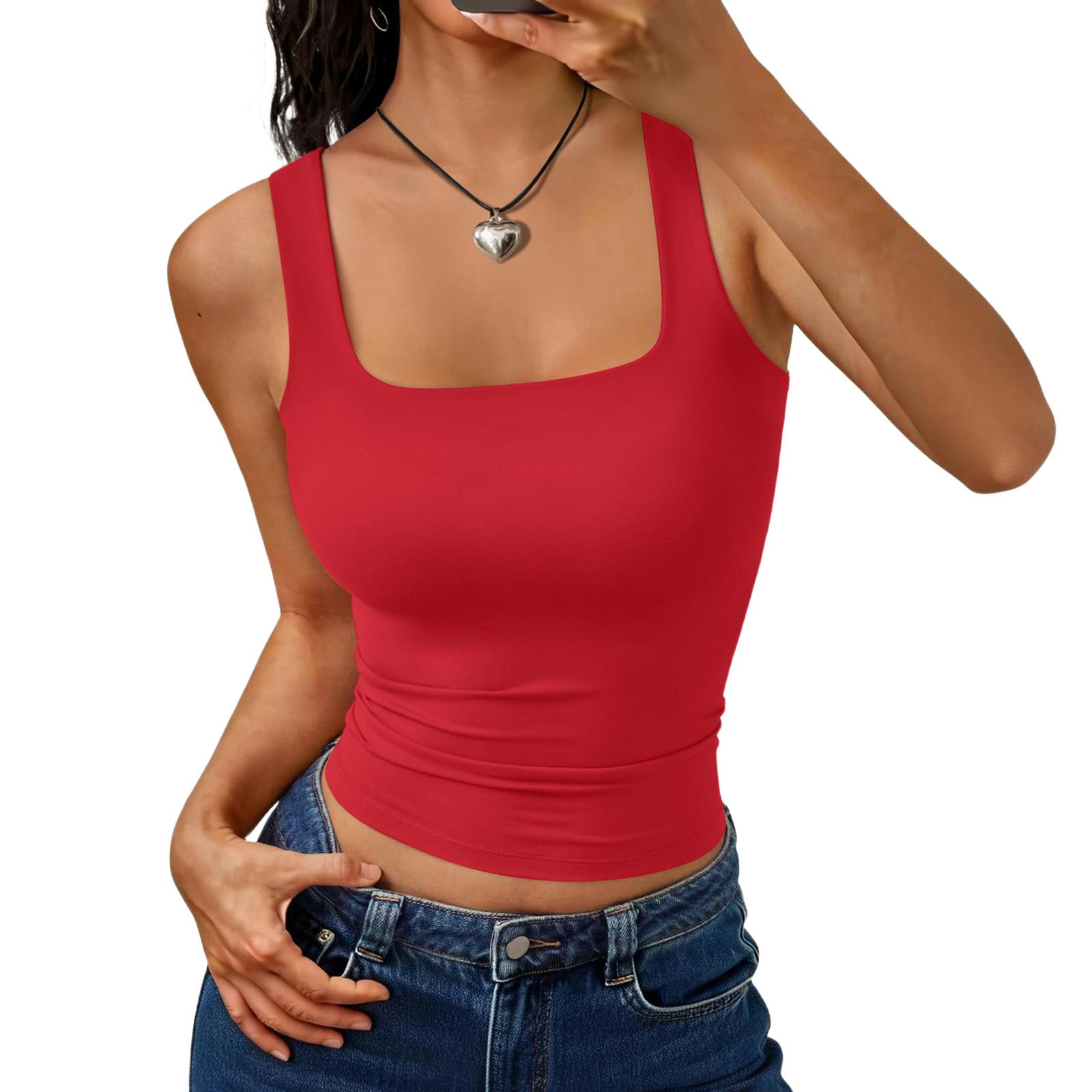 Women s Fashion Basic Square Neck Sleeveless Top S червоний
Women s Fashion Basic Square Neck Sleeveless Top S червоний