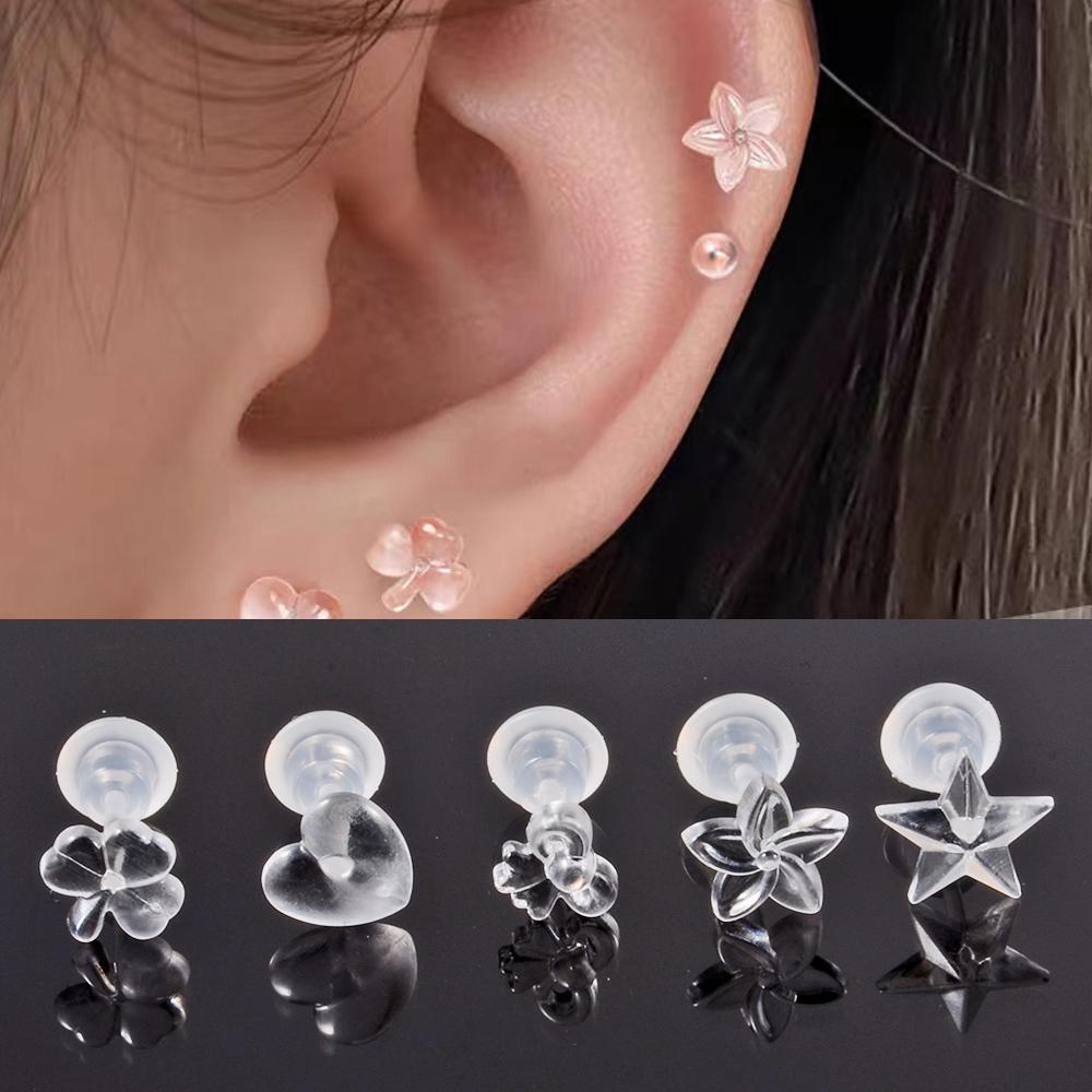 10PCS/Lot Mix Styles Hypoallergenic Simple Plastic Earrings Clear Ear Pins Needle And Resin Earring Backs DIY Ear Accessories
10PCS/Lot Mix Styles Hypoallergenic Simple Plastic Earrings Clear Ear Pins Needle And Resin Earring Backs DIY Ear Accessories