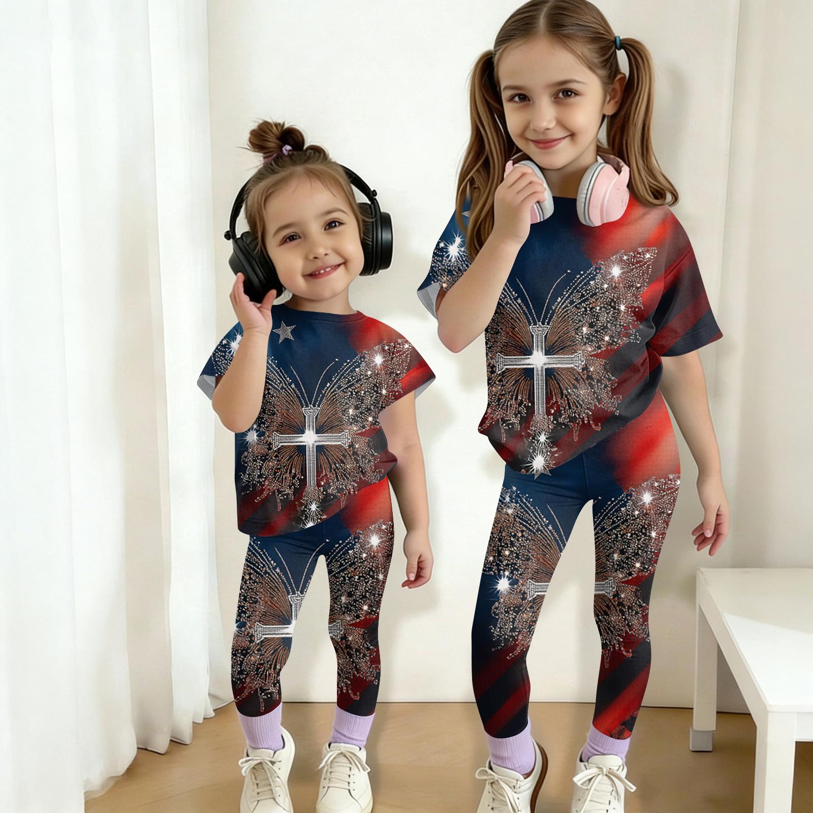 Boys And Girls Independence Day Print Set Kids Casual Short Sleeve Top And Long Pants Set 150
Boys And Girls Independence Day Print Set Kids Casual Short Sleeve Top And Long Pants Set 150