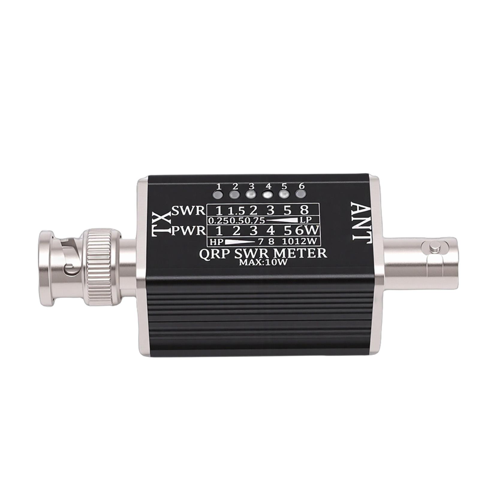 10W SWR Meter with 6 LED Indicators 1 30MHz Frequency Standing Wave Ratio Meter BNC Interface
10W SWR Meter with 6 LED Indicators 1 30MHz Frequency Standing Wave Ratio Meter BNC Interface