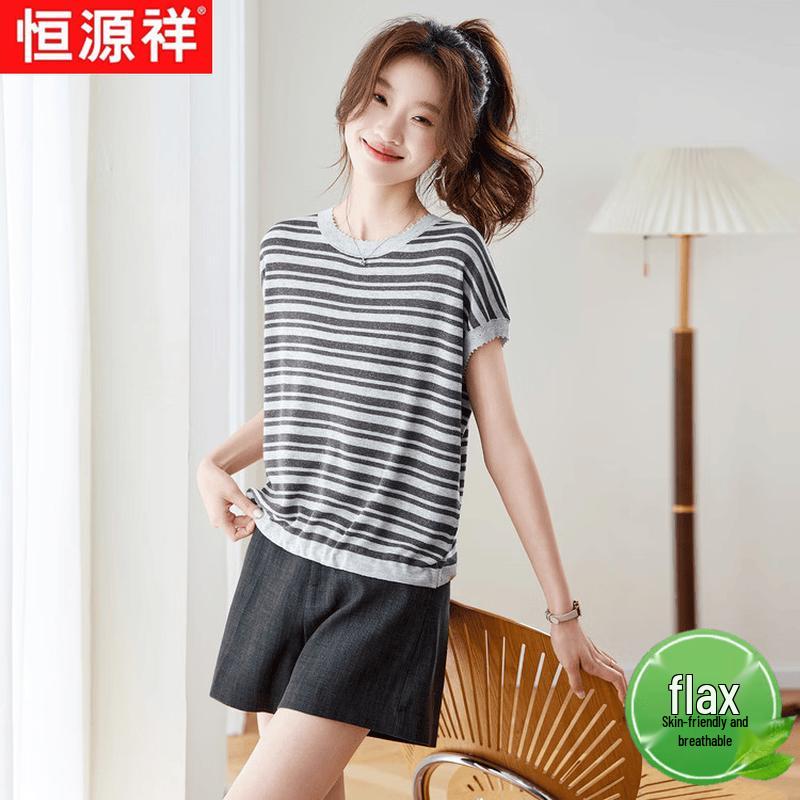 Hengyuanxiang Women s Summer Striped Round Neck Short Sleeve T-Shirt XXL
Hengyuanxiang Women s Summer Striped Round Neck Short Sleeve T-Shirt XXL