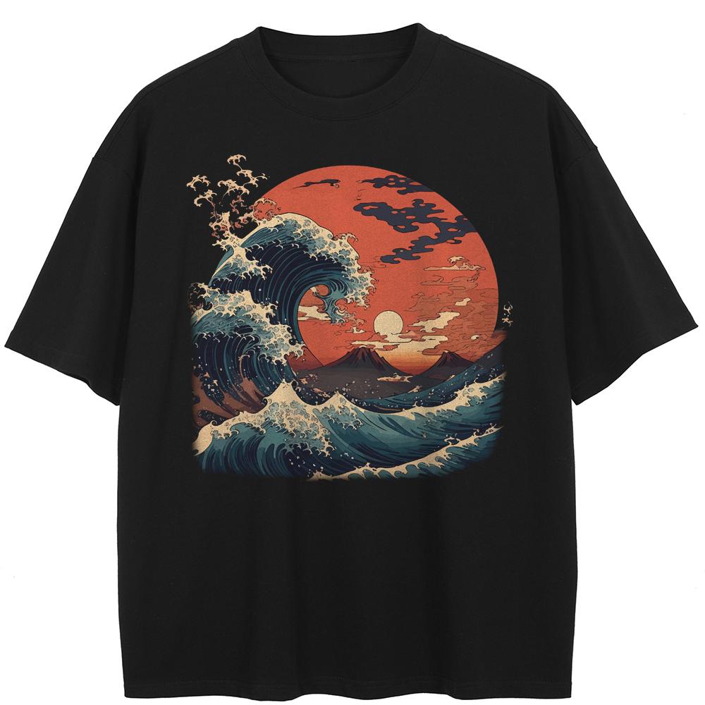 Вуличний одяг Harajuku Waves Graphic T-Shirt, бавовна, унісекс, футболки, літні футболки з короткими рукавами 3XL чорний
Вуличний одяг Harajuku Waves Graphic T-Shirt, бавовна, унісекс, футболки, літні футболки з короткими рукавами 3XL чорний