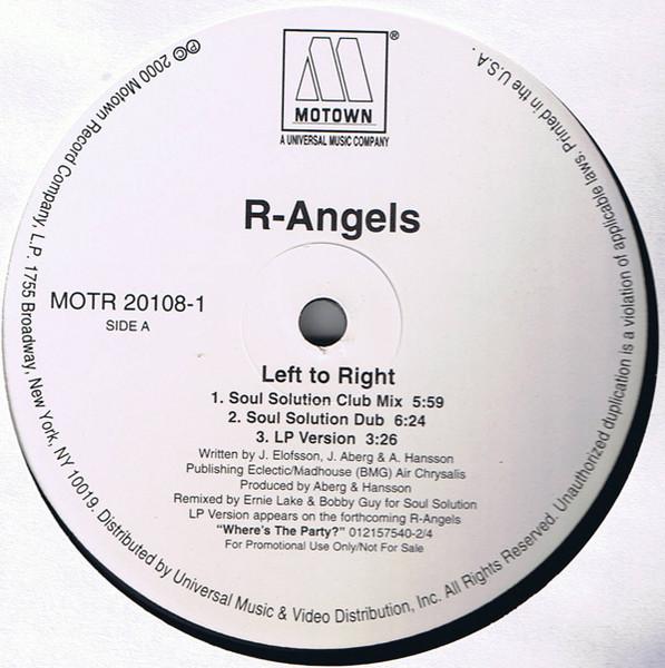 12-дюймовая пластинка R ANGELS - Слева направо MOTR201081 Motown 2000 США Танцевальная и Электронная Б/У
12-дюймовая пластинка R ANGELS - Слева направо MOTR201081 Motown 2000 США Танцевальная и Электронная Б/У