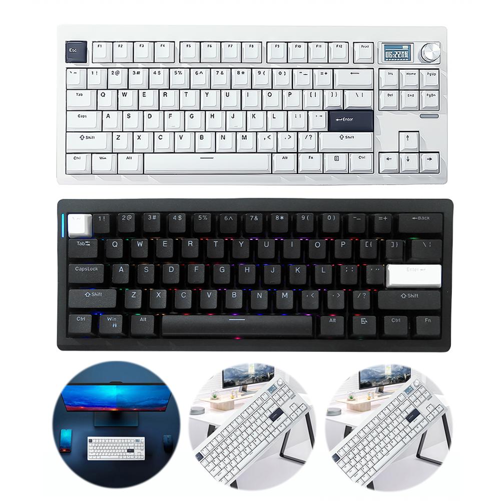 Беспроводная механическая клавиатура с подсветкой RGB, клавиатура для компьютера с возможностью горячей замены, 87 клавиш, с ручкой регулировки громкости, настраиваемая через VIA
Беспроводная механическая клавиатура с подсветкой RGB, клавиатура для компьютера с возможностью горячей замены, 87 клавиш, с ручкой регулировки громкости, настраиваемая через VIA
