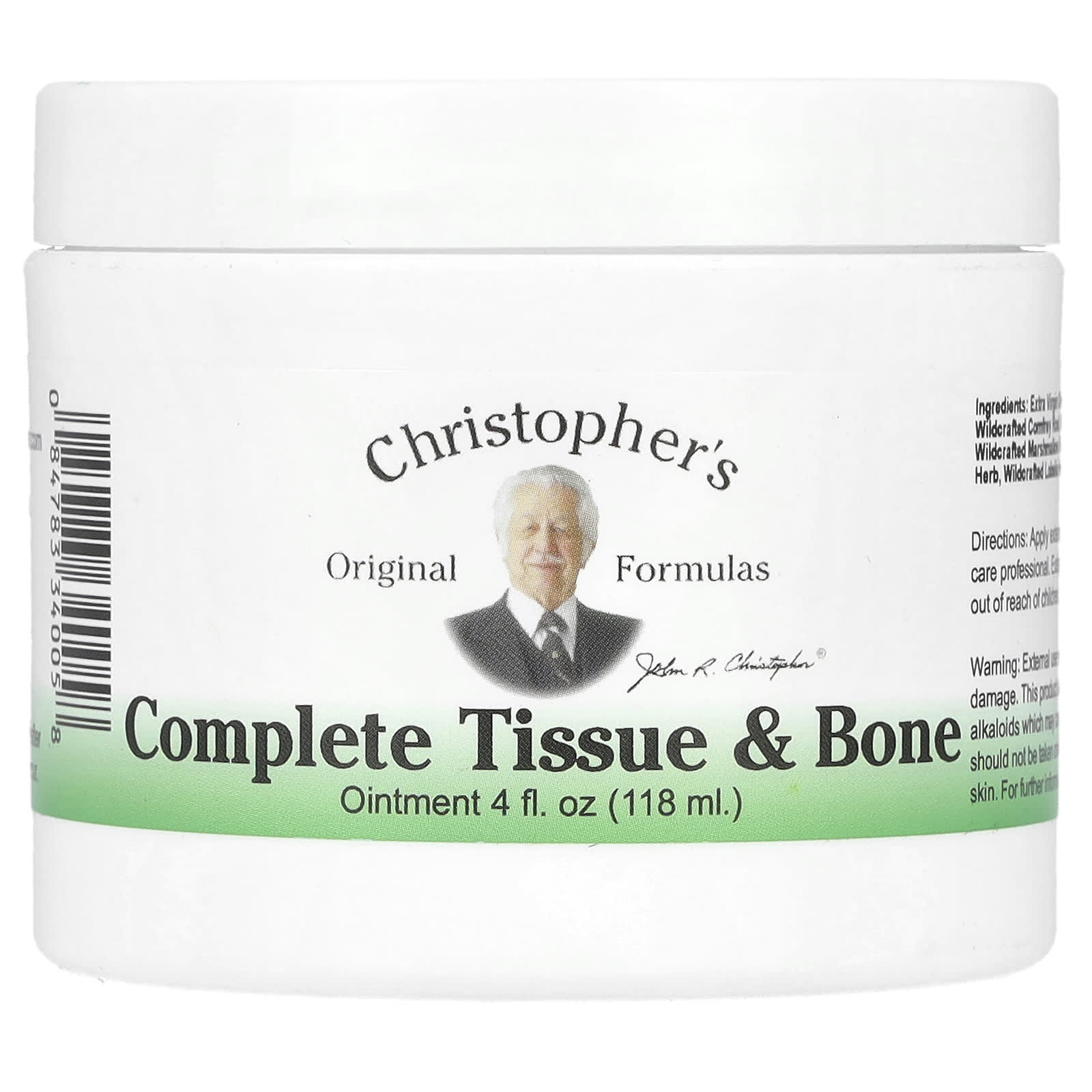 Christopher S Original Formulas, Полная мазь для тканей и костей, 118 мл (4 жидких унции)
Christopher S Original Formulas, Полная мазь для тканей и костей, 118 мл (4 жидких унции)