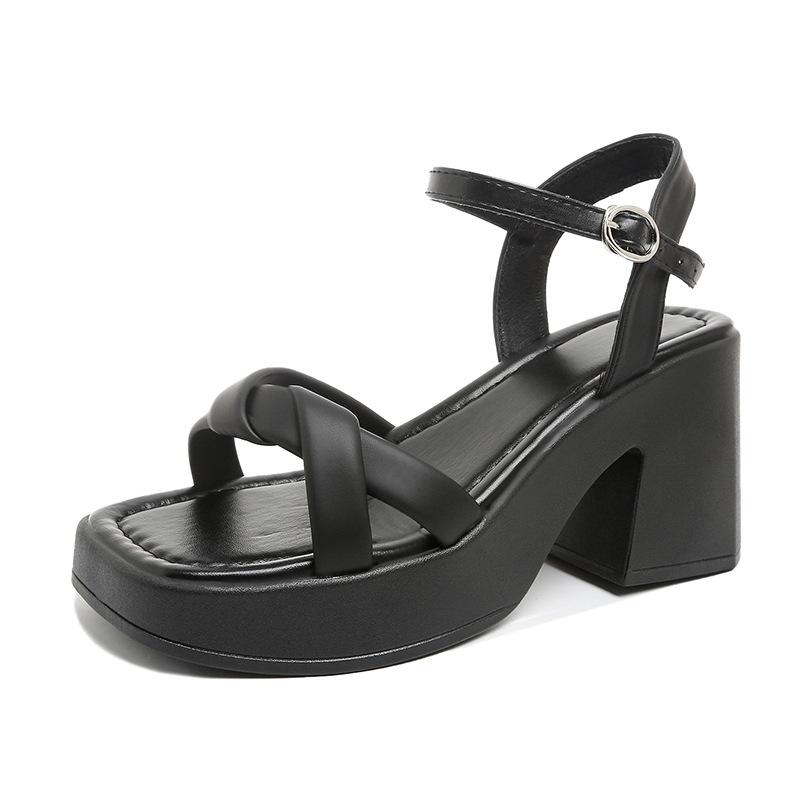 Large size open-toed one-word buckle thick-heeled sandals women s 2025 European and American style Roman high heels summer sandals fashion shoes 35 чорний
Large size open-toed one-word buckle thick-heeled sandals women s 2025 European and American style Roman high heels summer sandals fashion shoes 35 чорний