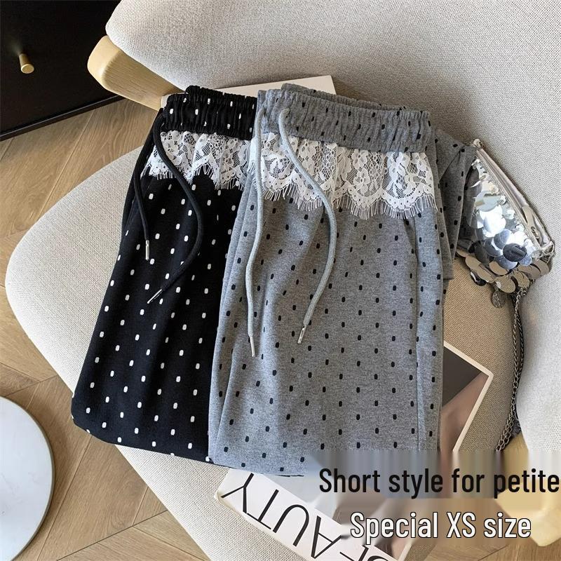 Petite Lace Polka Dot Straight-Leg Casual Pants for Women - Lazy, Loose, and Slimming Wide-Leg Style for 150cm Height M (suggested 96-105 jin)
Petite Lace Polka Dot Straight-Leg Casual Pants for Women - Lazy, Loose, and Slimming Wide-Leg Style for 150cm Height M (suggested 96-105 jin)
