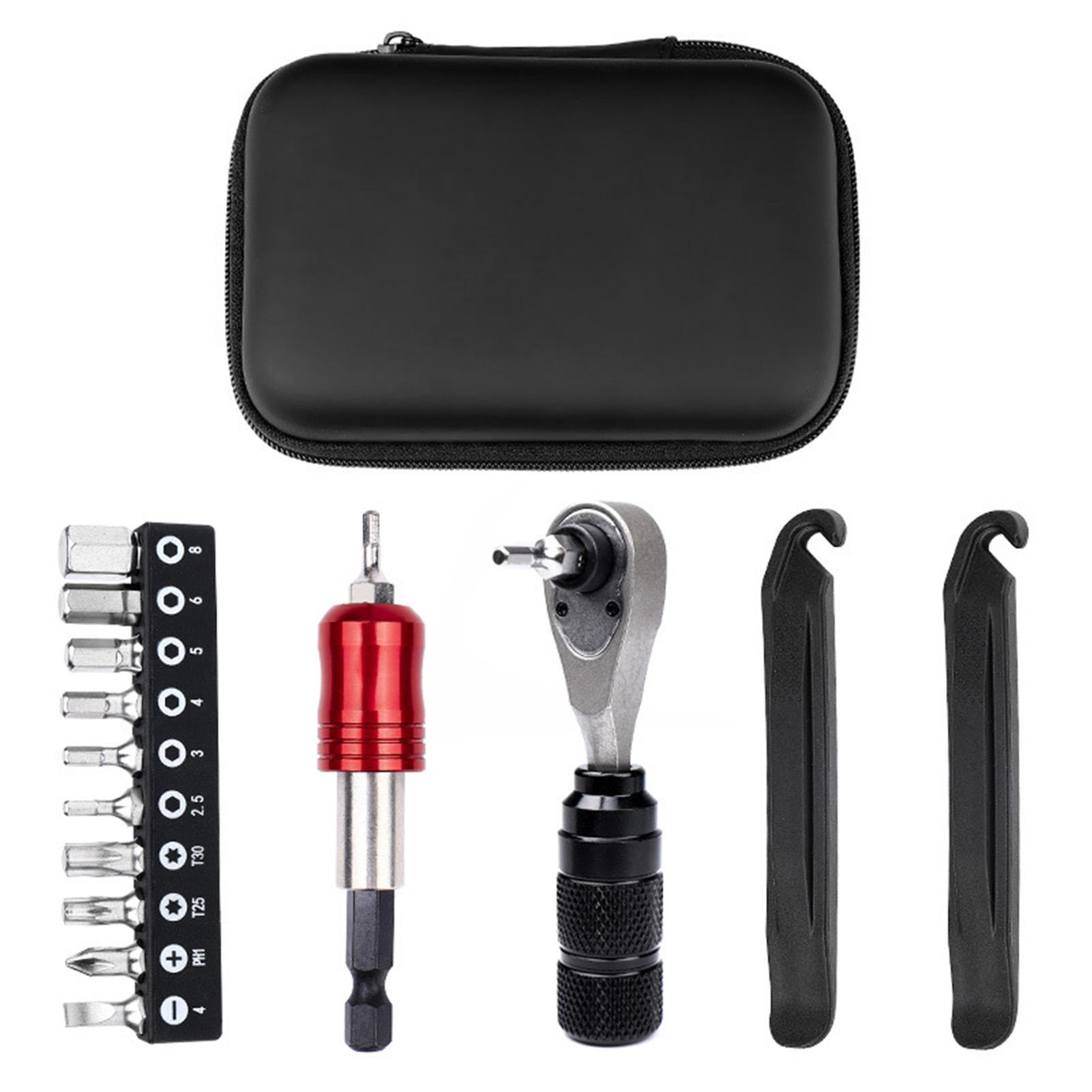 Bike Tire Repair Kit Set 72 Tooth Ratchet Wrench Portable Multifunctional Bike Tools Kit with Storage Bag for Road Set 1
Bike Tire Repair Kit Set 72 Tooth Ratchet Wrench Portable Multifunctional Bike Tools Kit with Storage Bag for Road Set 1