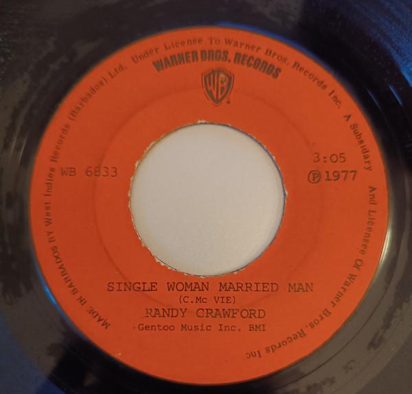 7inch Record RANDY CRAWFORD Single Woman Married Man Over My WB6833 WARNER BROS. 1977 Barbados SoulFunk Used
7inch Record RANDY CRAWFORD Single Woman Married Man Over My WB6833 WARNER BROS. 1977 Barbados SoulFunk Used